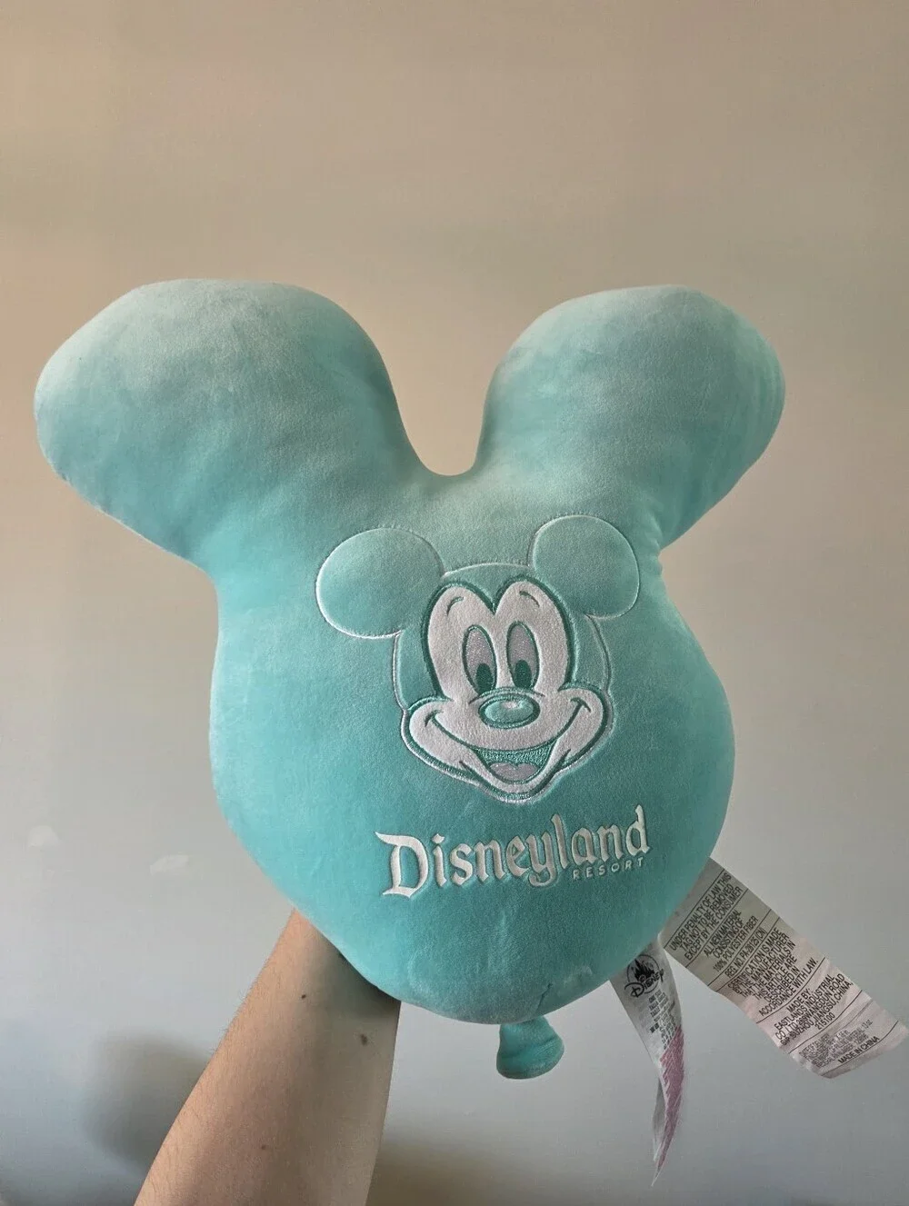 Disney Disneyland Resort Exclusive Balloon Plush Throw Pillow - Aqua Teal